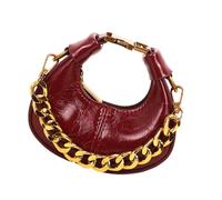 Bolso bandolera semicírculo para mujer, bolso retro y bolso de mano para otoño e invierno, hombro de media luna, para uso diario, otoño, invierno, hombro, retro, bolso cruzado semicírculo, Red, One