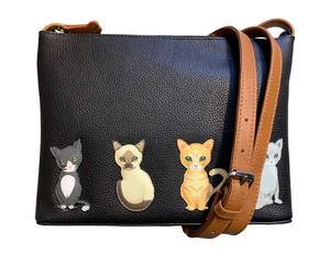 Bolso bandolera Sitting Cats Midi by Mala Leather