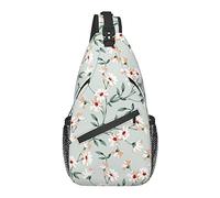 Bolso Bandolera Spring Flower Pastel Green Floral Senderismo Mochila Crossbody Hombro Mochila Travel Chest Pack para Hombres Mujeres