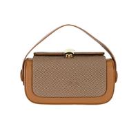 Bolso bandolera | Tote Fashion - Elegante bolsa de tela con solapa con asa con cremallera para mujer, reunión, boda, fin de semana, cumpleaños, fiesta, marrón, Se référer au descriptif