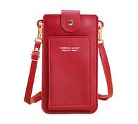 Bolso bandolera transparente de piel sintética para mujer, con cierre transparente, B, Talla única