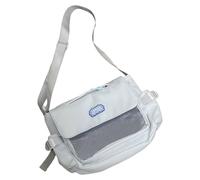 Bolso bandolera transparente Itabag para estudiantes, estilo japonés, mensajeros para uso diario, para exhibición de pines, bandolera japonesa transparente, Blue, One Size