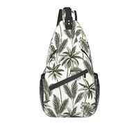 Bolso Bandolera Tropical Beach Palmera Vintage Senderismo Mochila Crossbody Hombro Mochila Viaje Cofre Pack para Hombres Mujeres