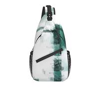 Bolso Bandolera Turquesa Arte Moderno Blanco Senderismo Mochila Bandolera Hombro Mochila Viaje Pecho Paquete para Hombres Mujeres