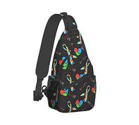 Bolso bandolera ultraligero Mochila Cofre Bolsa de día Multiusos Antirrobo Mochila para ciclismo al aire libre Senderismo Viajes, Mochila para herramientas (Rompecabezas colorido Concienciación sobr