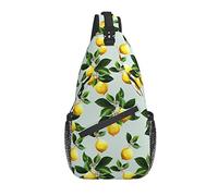 Bolso Bandolera Verano Hoja de limón Flor Senderismo Mochila Bandolera Hombro Mochila Viaje Pecho Paquete para Hombres Mujeres