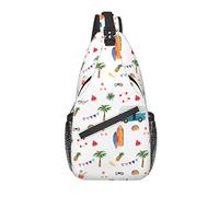 Bolso Bandolera Verano Playa Palmera Infantil Senderismo Mochila Crossbody Hombro Mochila Viaje Cofre Paquete para Hombres Mujeres