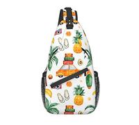 Bolso Bandolera Verano Tropical Palmera Playa Senderismo Mochila Crossbody Hombro Mochila Viaje Cofre Paquete para Hombres Mujeres
