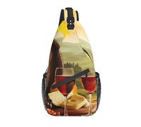 Bolso Bandolera Vino Tinto UVA país Granja Senderismo Mochila Bandolera Hombro Mochila Viaje Pecho Paquete para Hombres Mujeres