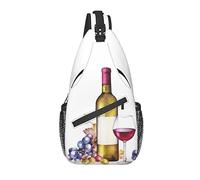 Bolso Bandolera Vino Tinto UVA Senderismo Mochila Crossbody Hombro Mochila Viaje Cofre Pack para Hombres Mujeres
