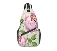 Bolso Bandolera Vintage Rose Flower Spring Bird Senderismo Mochila Crossbody Hombro Mochila de Viaje Paquete de Pecho para Hombres y Mujeres
