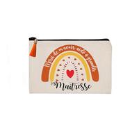 Bolso/bolsa Gracias Amante por ayudarme a crecer 100% algodón, idea de regalo, fin de año escolar, amante, AVS, Atsem, Niñera, beige, 20 cm, Estuche