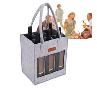 Bolso Bolso Bolso Portátil Para Botella De Vino - Bolso Impermeable Para Vino | Bolso De Fieltro Para Vino | Bolsas De Vino Para Viaje Con Mango | Bolso De Vino | Bolso Portatote, gris claro, Se