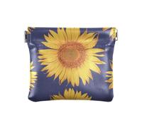 Bolso cambiador de piel sintética, práctico bolso de maquillaje, sin costuras, diseño botánico de girasol, para mujer, Flores de girasol botánicas sin costuras, 1 Size, Accesorio de viaje