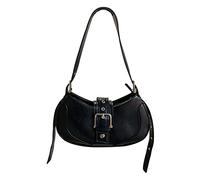 Bolso casual para mujer, de piel sintética, bolso de hombro a la moda, bolso cruzado simple para las axilas, Black