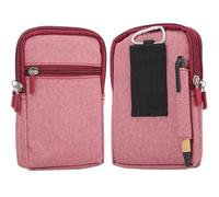 Bolso Cintura para Teléfono Celular Hombre, Pequeño Funda Móvil Cinturón Hombre, Pequeño Smartphone Bolsa con Cinturón Loop Mosquetón Gancho Funda de Transporte Telefono Tarjetero Monedero Riñonera