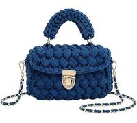 Bolso clásico de ganchillo hecho a mano, bolso de mano/bandolera de punto de lujo, estilo bohemio, duradero, hecho a mano.