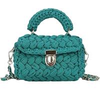 Bolso clásico de ganchillo hecho a mano, bolso de mano/bandolera de punto de lujo, estilo bohemio, duradero, hecho a mano.