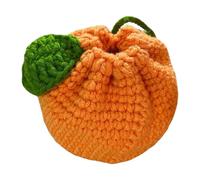 Bolso con cordón de Ganchillo, de Monedas Naranja - Monedero Lindo, Bolso de Ganchillo en Forma de Naranja, Monedero Lindo, Bolso de Mandarina, Moneda, Cargadores para Mujer