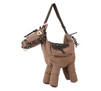 Bolso Con Forma De Caballo - Cuero De PU, 17.32x3.94x9.84in Bolsode Hombro Estilo Occidental | Diseño Retro, Bolsode Mensajero Para Mujeres, Niñas, Viajes Diarios, Escuela, Viajes, Salidasde Finde