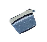 Bolso cosmético de tela simple para mujer, denso, delgado, almacenamiento funcional múltiple, accesorios de rudimentos de viaje, monedero de monedas de moda coreana, Dark Blue Bow, Mass Beauty
