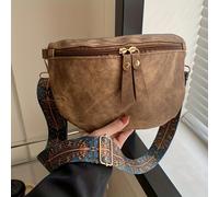 Bolso Cruzado Antirrobo Vintage Bohemio para Mujer - Mini Riñonera de PU con Correa Ajustable y Compartimento con Cremallera, Jacquard para Ciclismo, Gimnasio, Viajes - Nylon