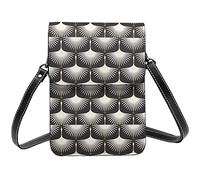 Bolso cruzado Art Deco Swans Cream, bolso cruzado para teléfono móvil para mujer, cartera cruzada pequeña de Pu, bolso de hombro