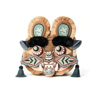 Bolso cruzado artesanal hecho a mano con cabeza de tigre, bolsa de figura de cabeza de tigre, bolso de hombro bordado étnico único, patrimonio cultural inmaterial, hecho a mano, regalo de arte