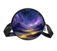 Bolso cruzado circular con diseño de faro marino para mujer, bolsas para teléfono móvil con cremallera, correas de hombro, Color137, 7x1.8 in