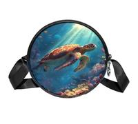 Bolso cruzado circular con diseño de faro marino para mujer, bolsas para teléfono móvil con cremallera, correas de hombro, Color146, 7x1.8 in
