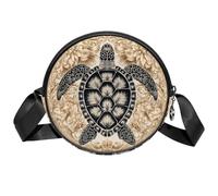 Bolso cruzado circular con diseño de faro marino para mujer, bolsas para teléfono móvil con cremallera, correas de hombro, Color142, 7x1.8 in