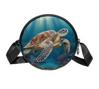 Bolso cruzado circular con diseño de faro marino para mujer, bolsas para teléfono móvil con cremallera, correas de hombro, Color141, 7x1.8 in
