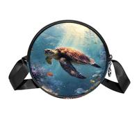 Bolso cruzado circular con diseño de faro marino para mujer, bolsas para teléfono móvil con cremallera, correas de hombro, Color 133, 7x1.8 in