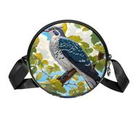Bolso cruzado circular para mujer, bonito bolso pequeño de cuco con cremallera, correas de hombro ajustables, bolso redondo casual para mujer y niña