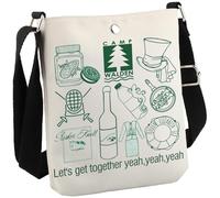 Bolso cruzado clásico de Hallie & Parker para fanáticos de los años 90, con texto en inglés "Let's Get Together Yeah Summer Camp", Let's Get Cb Eu, 8.27 Inches ×6.5 Inches × 0.79 Inches
