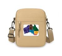 Bolso cruzado colorido con mapa de Australia y el estado del territorio, bolso de mano para teléfono celular, bolso de hombro