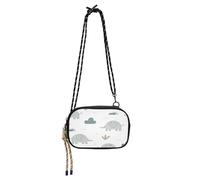 Bolso cruzado con diseño de elefante de azúcar, bolso pequeño con correa ajustable, elefantes de animales, riñonera, mochila hobo para mujeres y hombres, viajes, trabajo