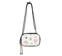 Bolso cruzado con diseño de elefante y cebra, bolso pequeño con correa ajustable, diseño de hojas africanas, mochila hobo para mujeres y hombres, viajes, trabajo