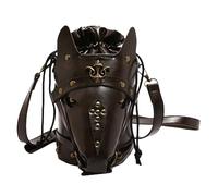 Bolso cruzado con diseño vintage de cabeza de caballo, unisex, bolso de hombro con motivo animal, bolso de mano de piel PU, ideal para desplazamientos, trabajo y fiestas