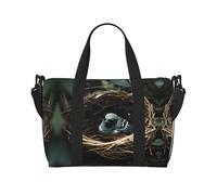 Bolso cruzado con estampado de nido de pajarito, adecuada para viajes de negocios, fitness y viajes.