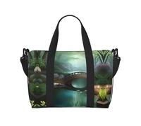 Bolso cruzado con estampado Little Bridge in the East, adecuada para viajes de negocios, fitness y viajes.