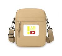 Bolso cruzado con texto en inglés "I Am From Switzerland" para teléfono celular, bolso de mano, mini bolso de hombro