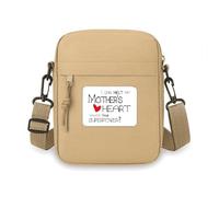 Bolso cruzado con texto en inglés "I Can Melt My Mother's Heart Best Mom Love", bolso de mano para teléfono celular, bolso de hombro