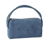 Bolso cruzado contemporáneo de tela de gamuza de alta calidad, correa ajustable, multiusos, accesorio de moda, bolsa de hombro de gamuza suave, Blue, One Size