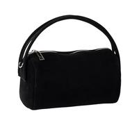 Bolso cruzado contemporáneo de tela de gamuza de alta calidad, correa ajustable, multiusos, accesorio de moda, bolsa de hombro de gamuza suave, Black, One Size