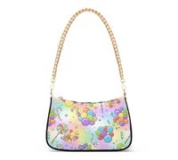 Bolso cruzado de cadena con diseño de globo colorido de Navidad para hombre, bolso de mano para mujer, regalos de cumpleaños para mujeres