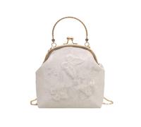 Bolso cruzado de estilo chino para mujer, bolso de mano, bolso de mano, bolso de mano, bolso de mano con beso, regalos de noche, bolso de mano, White, One Size