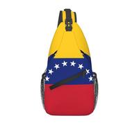 Bolso cruzado de gran capacidad con la bandera de Venezuela, elegante y duradero para viajes, actividades al aire libre