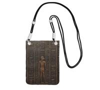 Bolso cruzado de jeroglífico egipcio antiguo para mujeres y hombres, impermeable, mini monedero para teléfono celular, monedero pequeño con correa ajustable, bolsa de viaje para teléfono celular