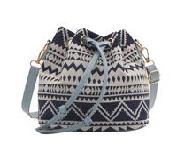 Bolso cruzado de lona con cordón para mujer y niña, estilo étnico, estilo étnico, estilo étnico, hombro a la moda, con cordón, c, One Size